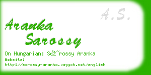 aranka sarossy business card